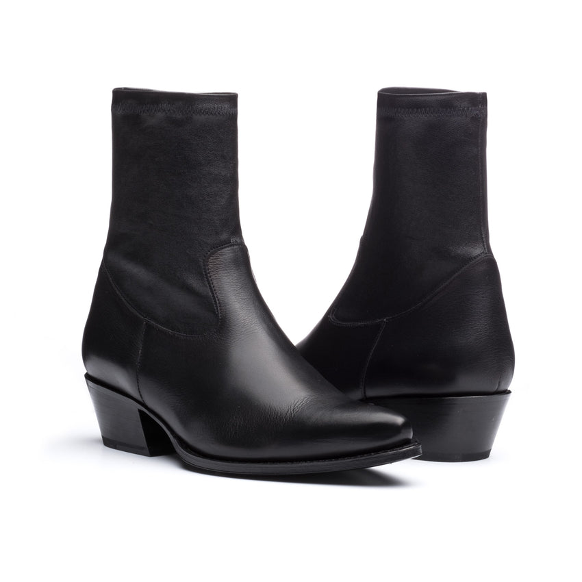Madison 4 Black Nappa/Stretch Nappa Bootie