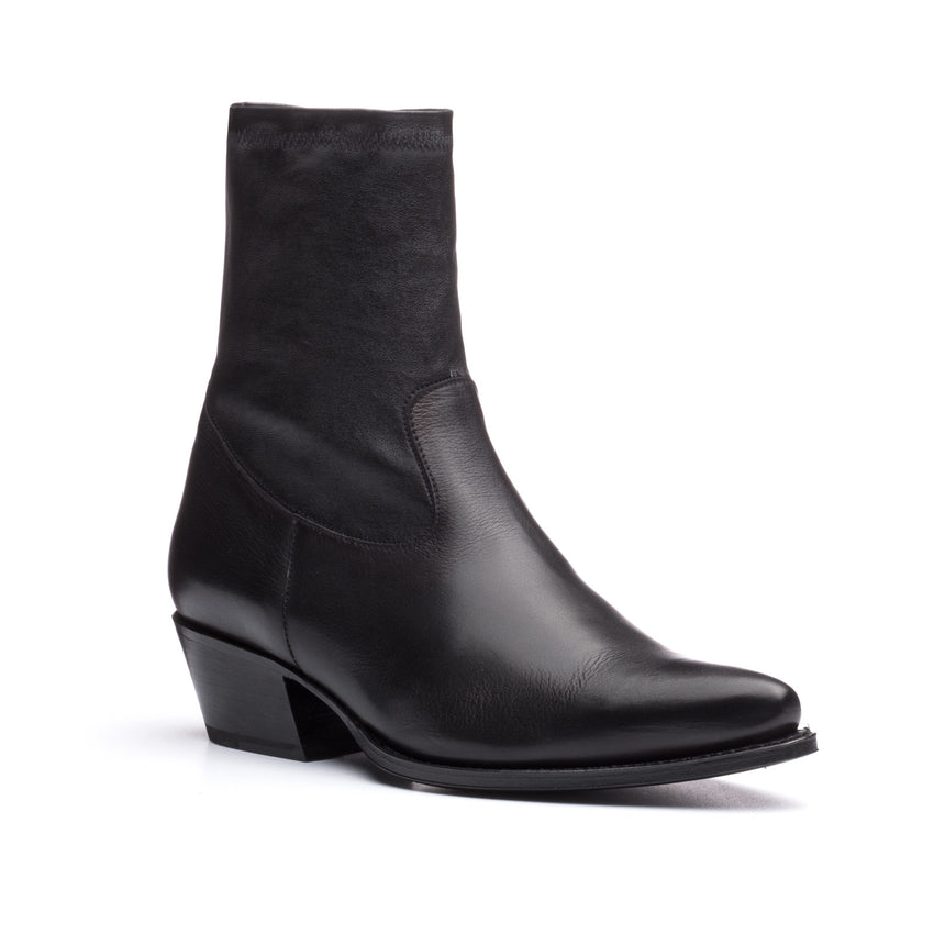Madison 4 Black Nappa/Stretch Nappa Bootie