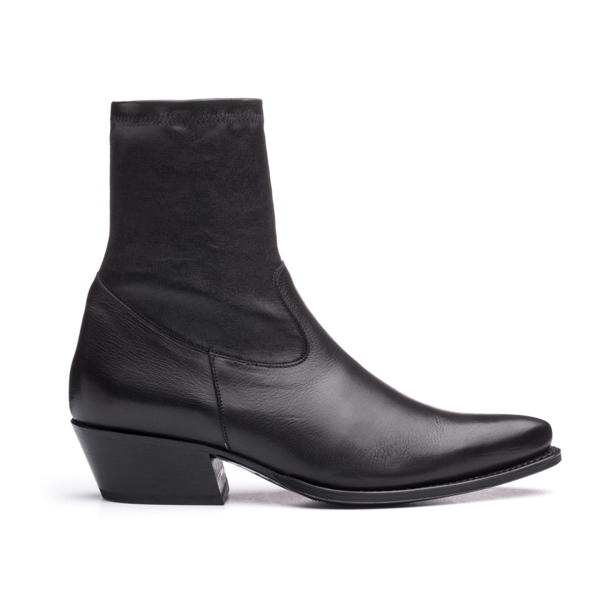 Madison 4 Black Nappa/Stretch Nappa Bootie